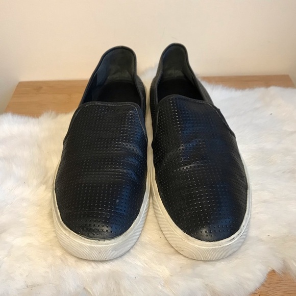 Vince Perforated Slip on Sneaker Black 8.5 - Picture 2 of 8
